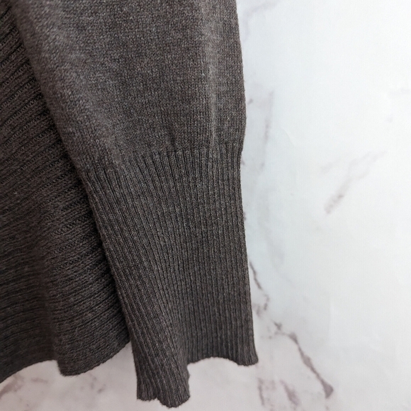 Soma Cardigan Size Small Brown Sweater Boho Open Front Waterfall Women Cotton - Picture 4 of 11